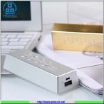 2016 new design power bank 6666mah Golden fashion smartphone charger