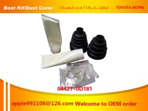 Quality Auto Parts CV Joint Boot Kit For Toyota Vios NCP90 Sample Available wholesale