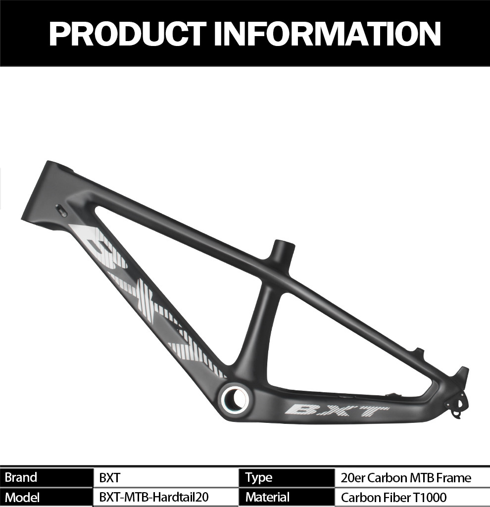 Children Sports Mountain Bike Frame Full Carbon Fiber 20er MTB Bicycle Frames