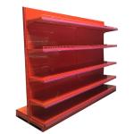 Factory Custom Size Color logo orange supermarket shelf pharmacy shelving rack