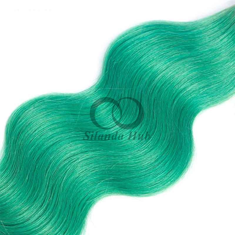 #T1B/Green Body Wave Remy Human Hair Bundles Sew In Weave Bundles Brazilian Bundle Deals