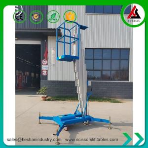 Quality CE ISO Hydraulic Vertical Mast Lift 6m Electric Single Man Lift Equipment wholesale
