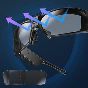 Quality 1920*1080P Bluetooth Sports Video Sunglasses Open Ear Music Phone Calls For Riding wholesale
