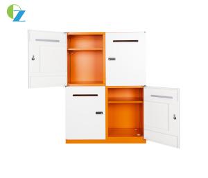 Quality Orange Color 6 Door Mail Box Storage Cabinet With Knock Down Structure wholesale
