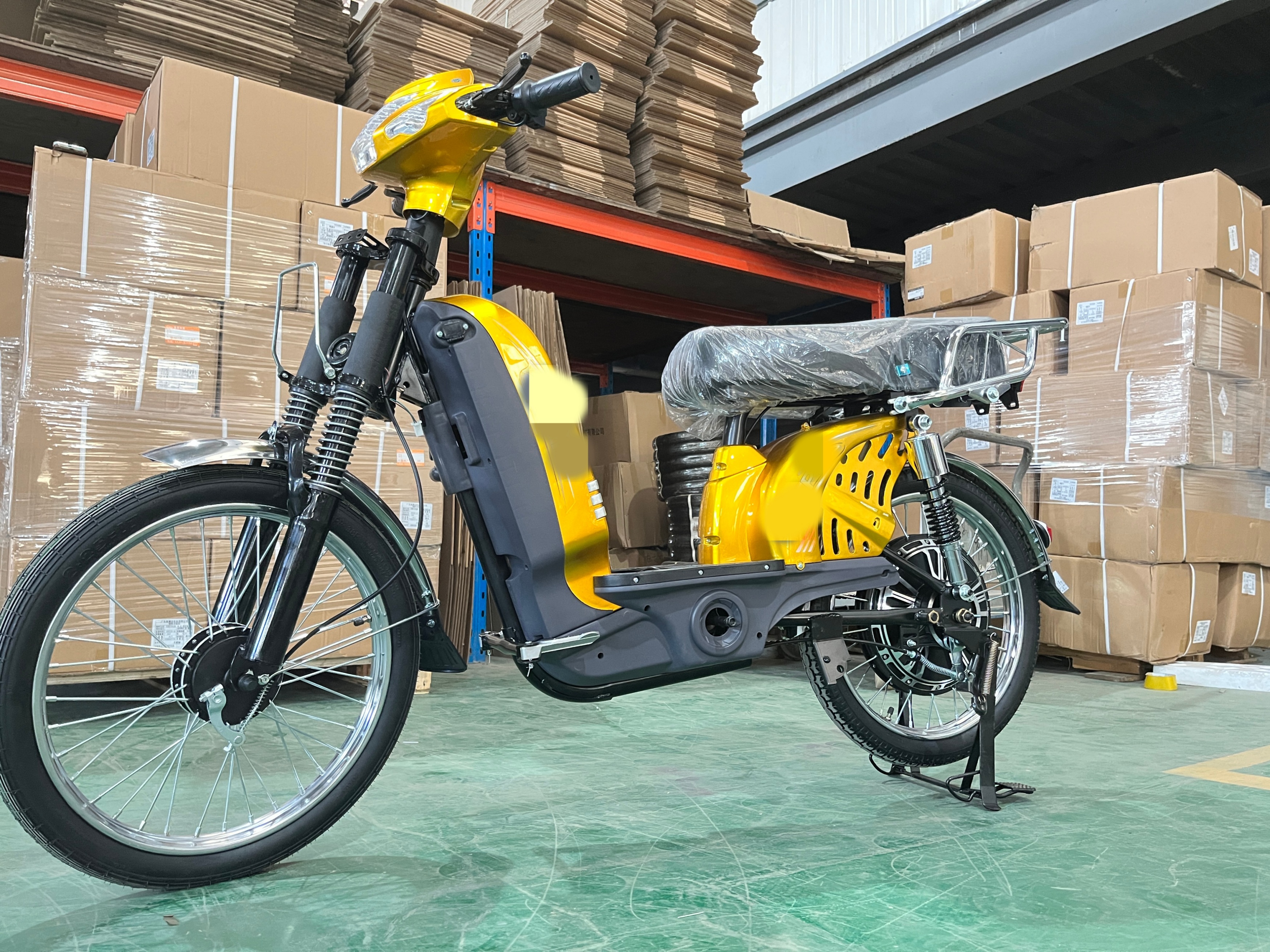 Motor Power 48V 500W Electric Hybrid Bike With Seat And Drum Braking System