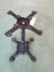 Modern Style Restaurant Black Metal Table Base Powder Coat Finish 710mm Height