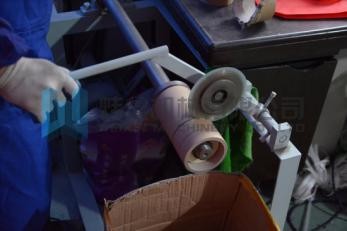 Purple Non Woven Fabric Cutting Machine / PP Woven Fabric Cutting Machine