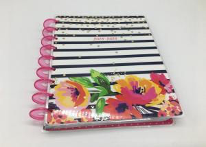Quality Custom Pink Spiral Daily Planner Notepad / Colorful Printing Agenda Notepad wholesale