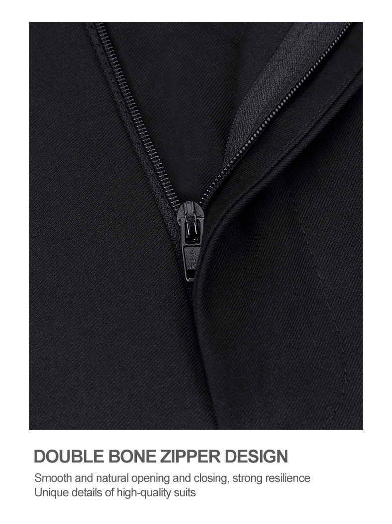Customized Wool/Silk Men's Business Suit in Dark Color with Single Breasted Closure