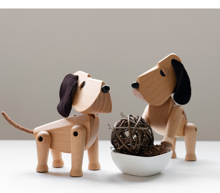 Odorless Handmade Wooden Toys Tabletop Small Wooden Animal Multiple Color