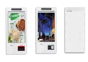 China 24inch Self Service Ordering Kiosk Pos System Cashier Cash Acceptor Machine For Fast Food Restaurants on sale