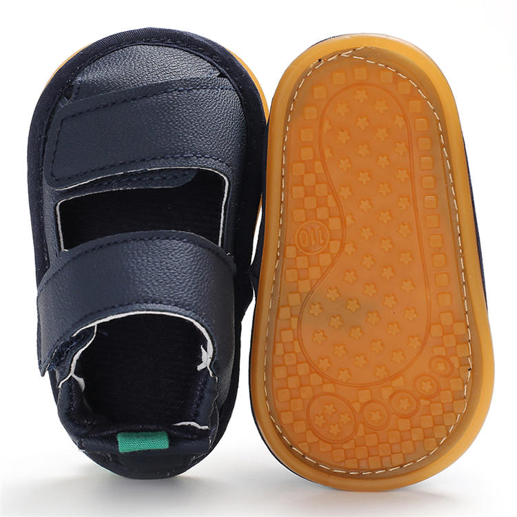 Summer 2019 hot PU Leather Rubber sole 0-2 years prewalker baby sandals leather boy