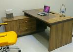 Fantastic Executive Office Furniture , Walnut Office Desk Large Storage