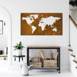 Quality Decoration Rusty Corten Metal World Map Wall Art wholesale