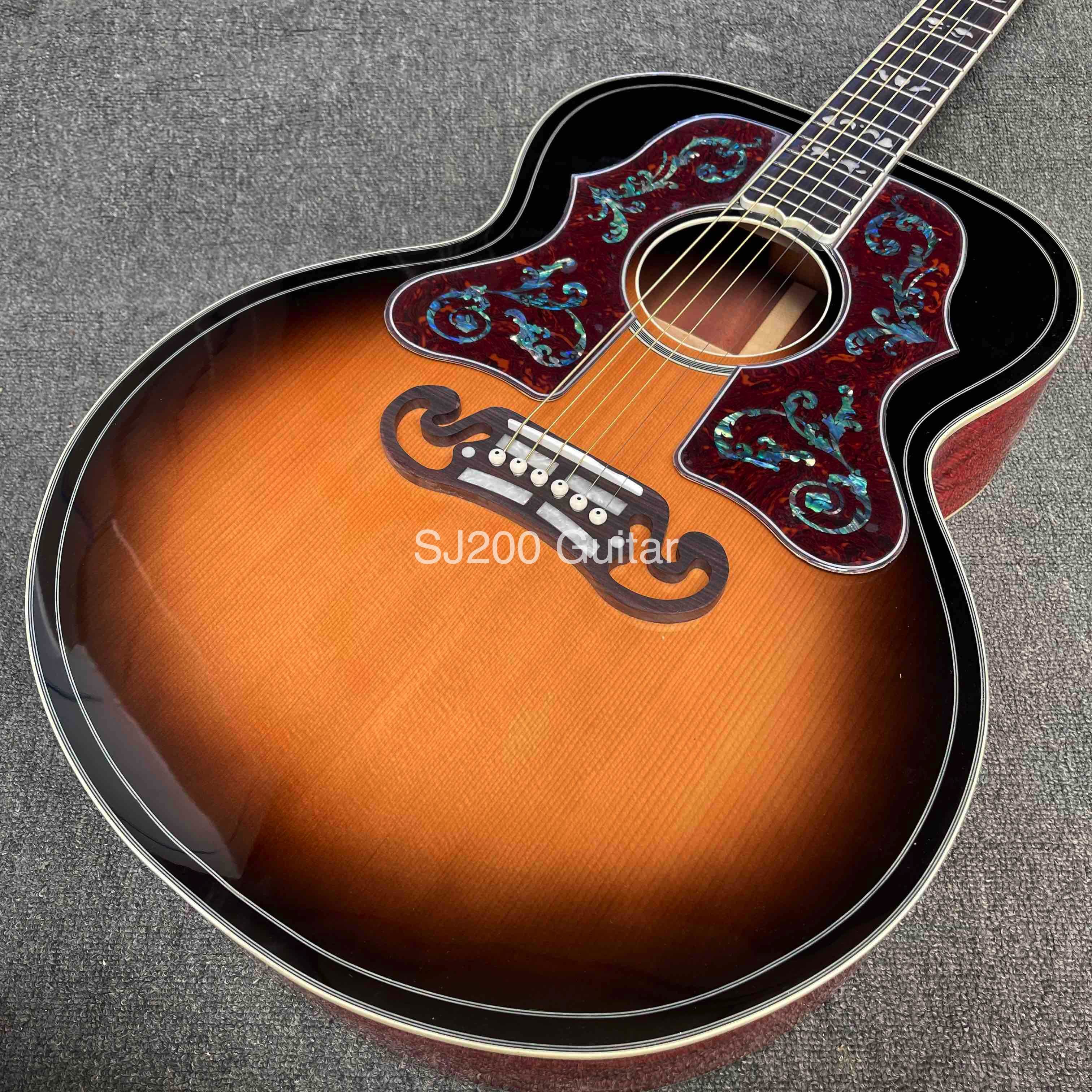 Custom GB style SJ200 Cocobolo Double Pickguard Acoustic Guitar