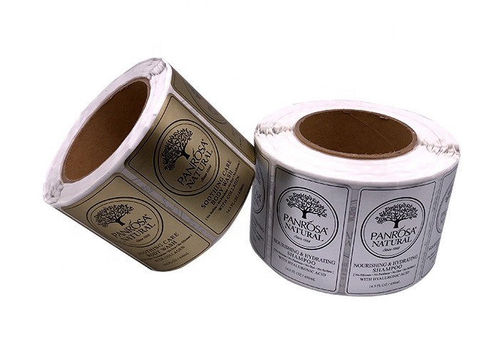 High Glossy Custom Adhesive Labels Permanent PET Material For Shampoo / Bodywash Bottle