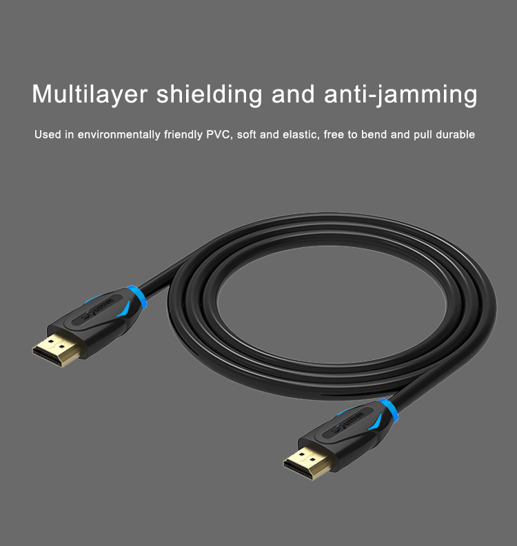 5.5mm OD Audio Video Hd 3d 1080P HDMI Cable 4k 1.5M Fast Transmission