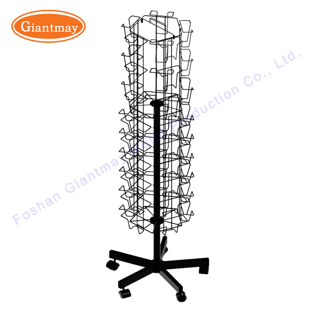 45 Pockets Floor Stand Metal Greeting Post Card Display Rack