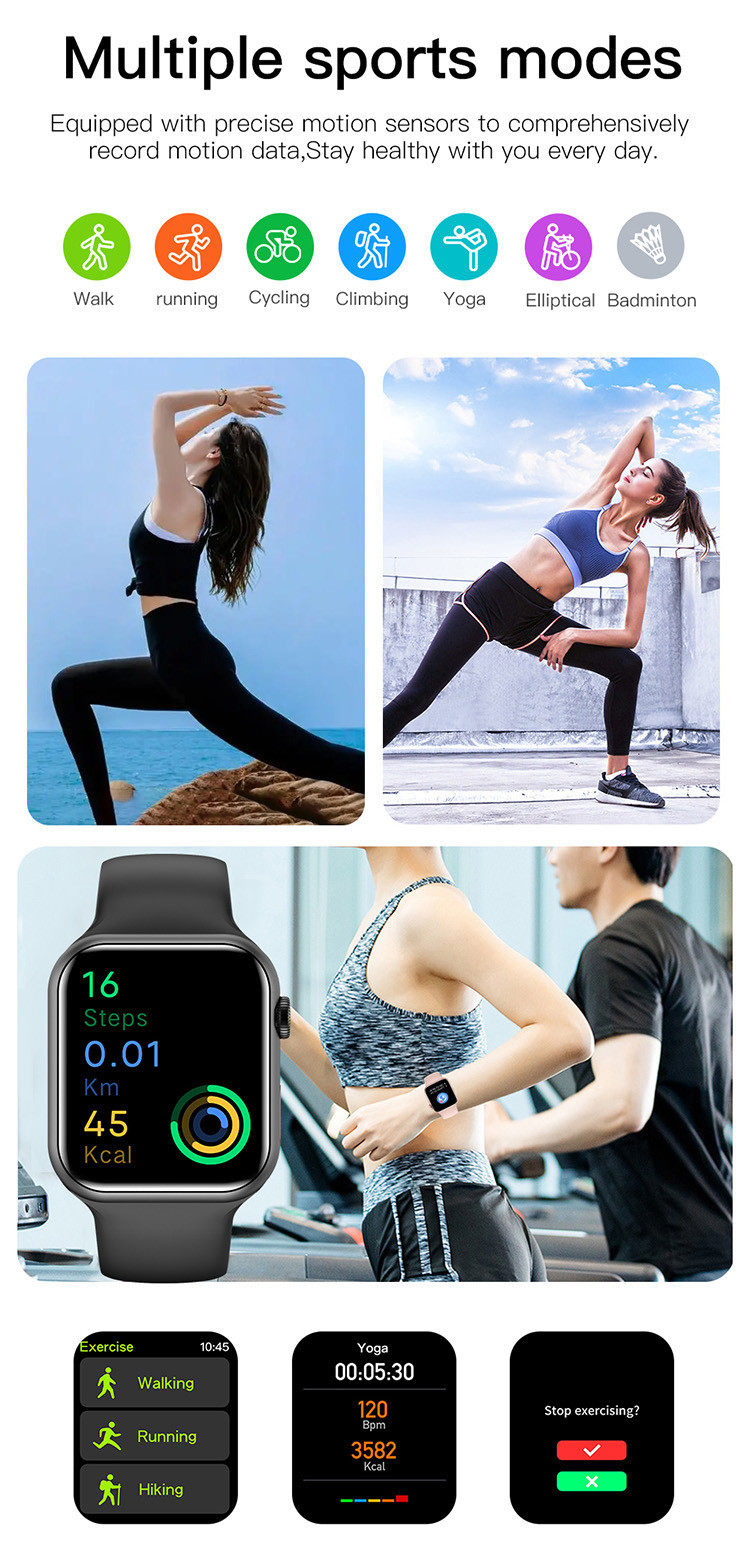 1.69inch 240*280pixel Blood Pressure Smartwatch Android Wrist Watch
