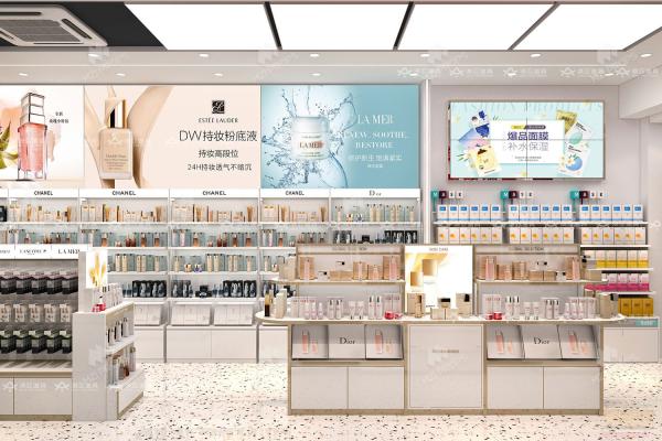 13-ZMeS005, Zhenmei Series Cosmetic Shop in Yingcheng featuring 27 Main Fixtures