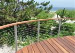 Exterior Stainless Cable Stair Railing System , Stainless Steel Decking