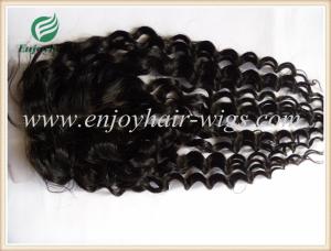 Quality Silk top closure 4''x4'' peruvian virgin hair natural color deep wave 10''-24''middle part wholesale