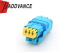 211PC032S6049 3 Pin Female Blue Waterproof Connectors Accept OEM