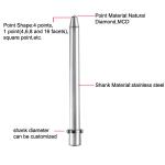 4 Points 4 Facets PCD Diamond Dull Pin