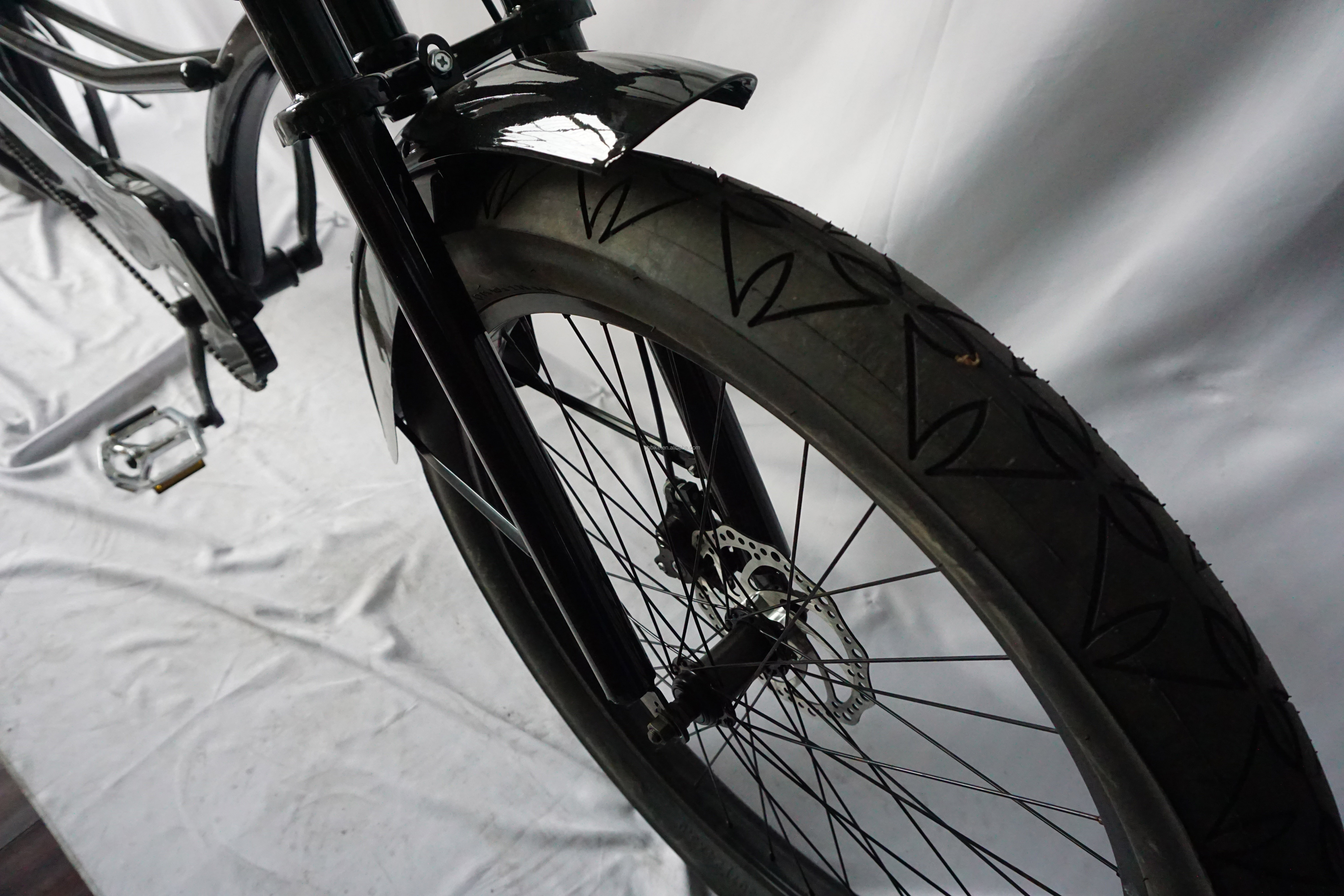 40AH Battery Long Range Electric Chopper Bicycle with 48V Power Supply and Dual Battery