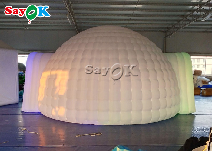 Inflatable Igloo Tent Oxford Cloth White LED Inflatable Dome Tent For Party Event