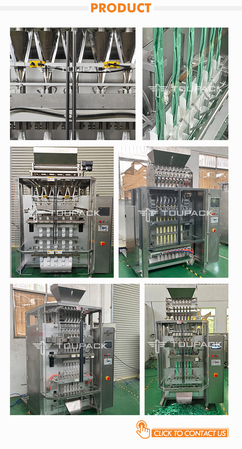 Automatic Powder Multi Lane Packing Machine Custard Powder Weighing Packaging Machine