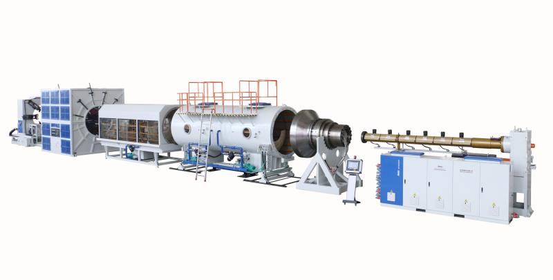 PE heat preservation pipe extrusion line