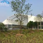 Transparent Window Arcum Tent Arched Roof with Solid Sidewalls