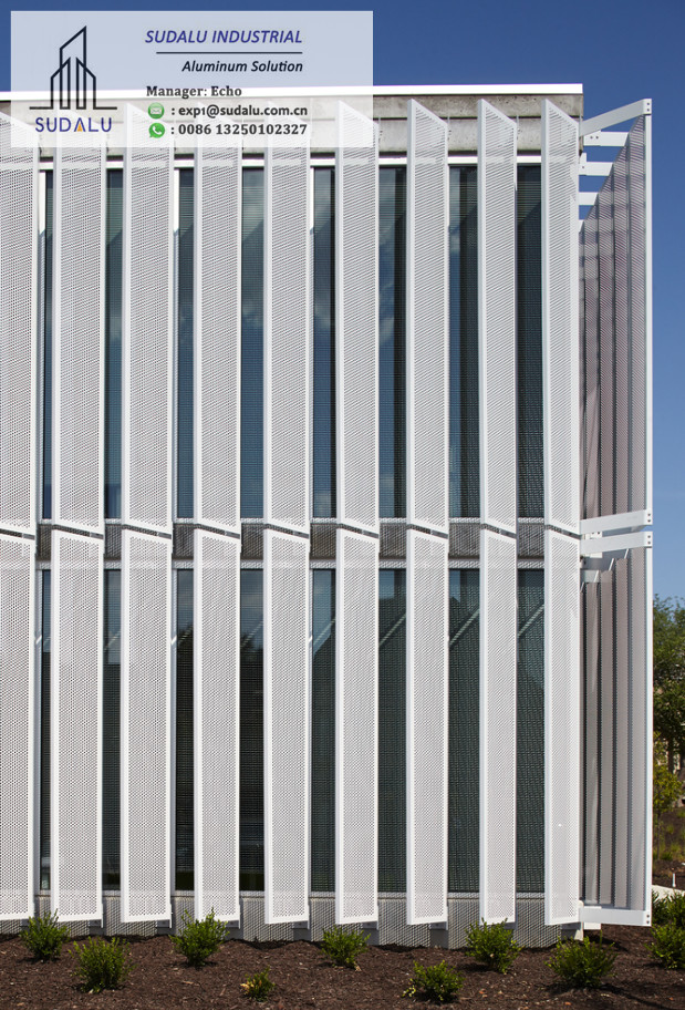 SUDALU Solar Shape Aluminum Facade Cladding Panel for Outdoor Decoration Metal Perforated Panel