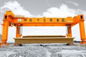 Quality Rubber Tyred Rail Double Girder Gantry Crane For Railway Construction Yello Blue Q235 Steels wholesale
