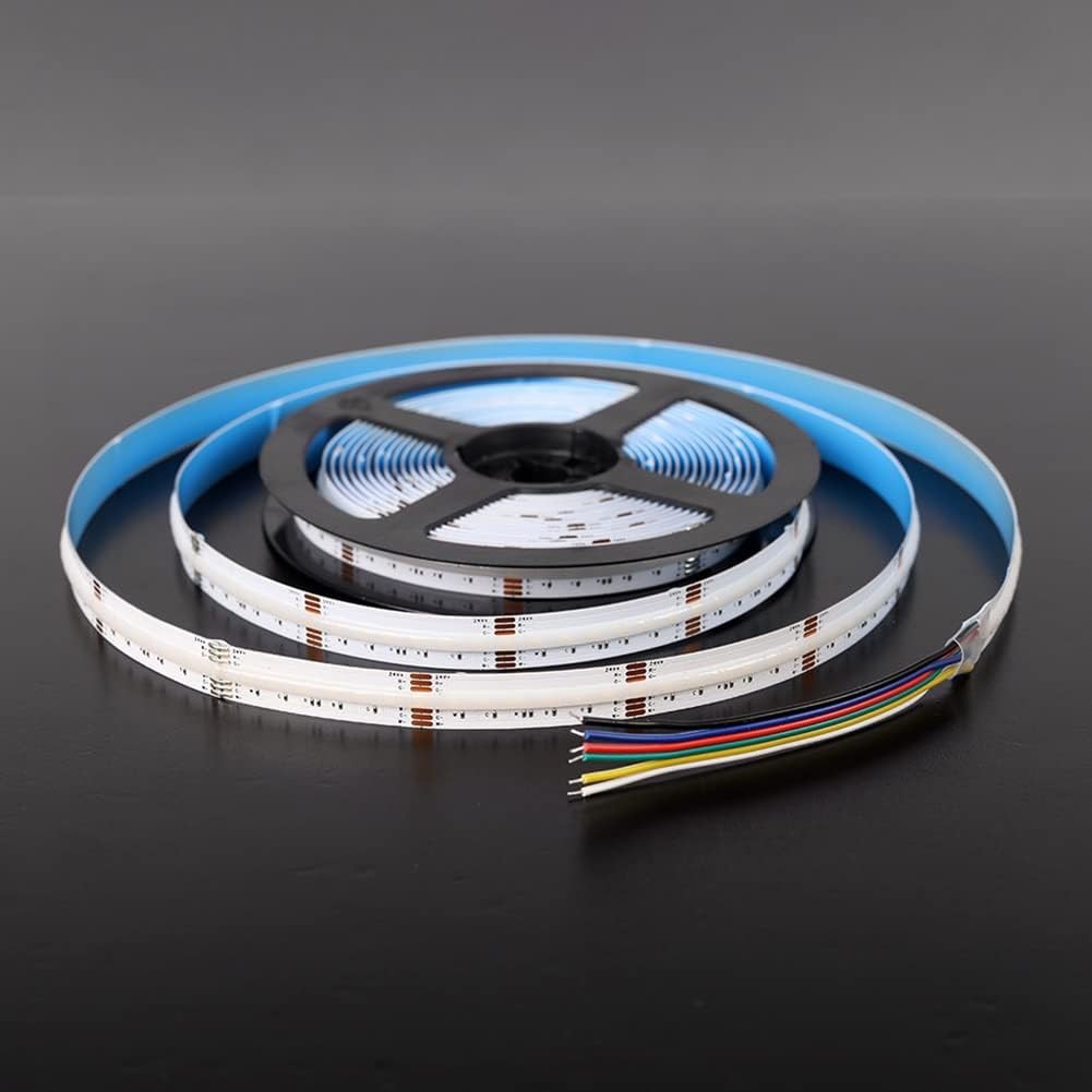 Bright 5M RGBCCT COB LED Strip Lights 21W 840LEDs DC 24V