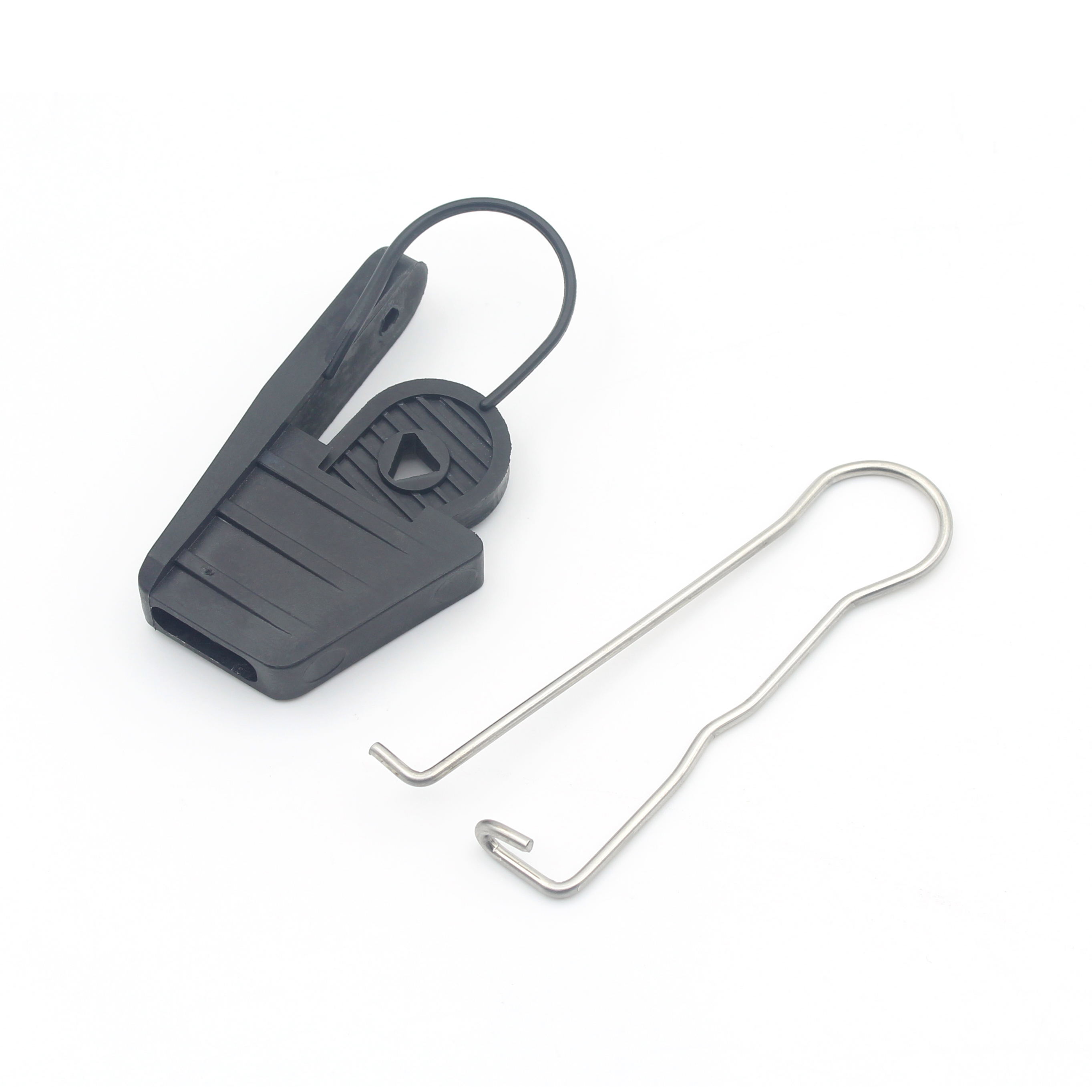 Black Fiber Optic Drop Wire Cable Retractor by Tensor Telmex for Telecom Construction