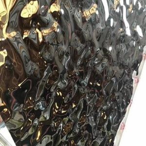 China 304 Water Ripple Pattern Stainless Steel Sheet For Wall Cladding Thickness 0.4 - 3.0mm Thickness on sale