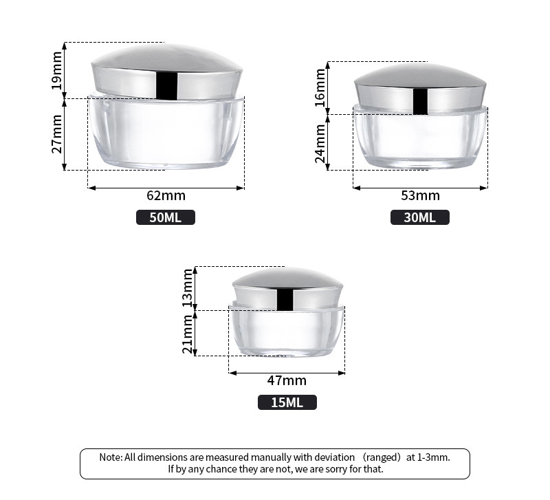 62mm Transparent Plastic Spray Bottle 50g Capacity For Eye Cream