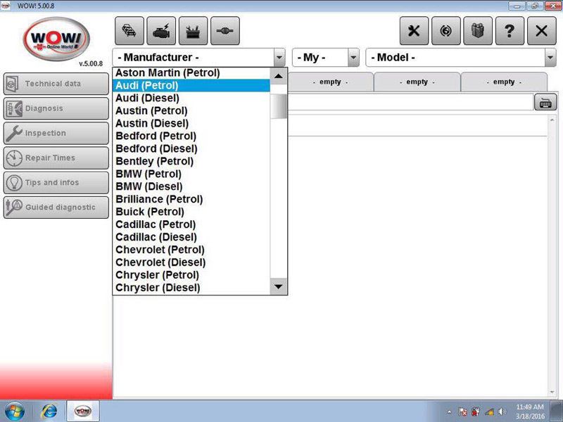 WOW Snooper Software Display 1