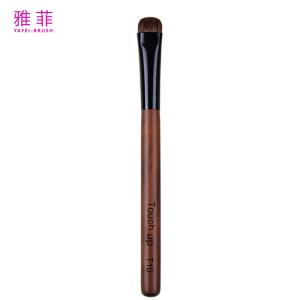 Quality T10 Eyeshadow Eyebrow Black Pony Hair Professional Makeup Brush Multi-Functional Wood Handle wholesale