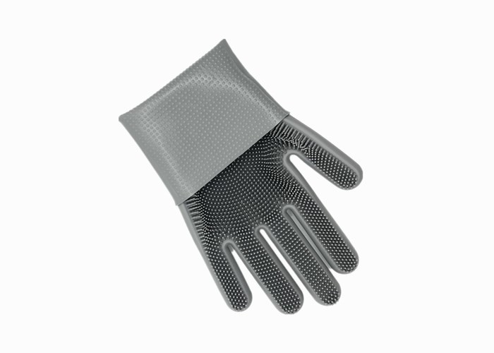 Reusable Silicone Cleaning Brush Scrubber Gloves For Household Kitchen Clean