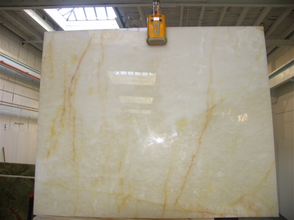 Polished Translucent backlit Marble White Onyx Slab