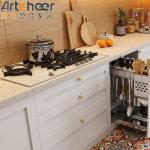 Best Modern Stylish Kitchen Cabinets Handle with Plywood Door Material and