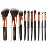High quality Wood Handle Makeup Brushes Fan Brush best make up brush