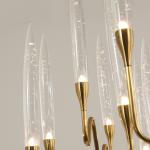 Rectangle Kitchen Chandelier for Living room Dining Room Luxury Crystal Candles