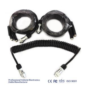 Quality Waterproof 7 Pin Coiled Trailer Cable , 24V Coiled Electrical Cable wholesale