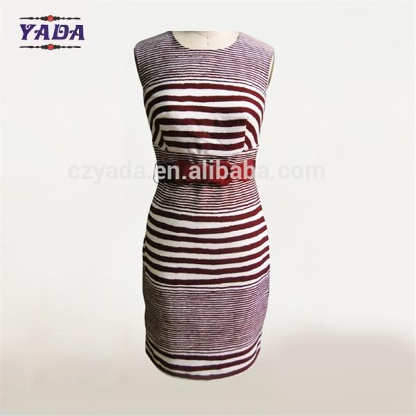 Stripe plain cotton designs office sexy woman korean fashion summer long dress