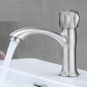 Quality SUS304 Stainless Steel Single Basin Faucet Cold Only In Chrome wholesale