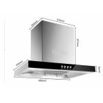 600mm Stainless Steel Boat Shape Kitchen Chimney Cooker Hood with Silver Color